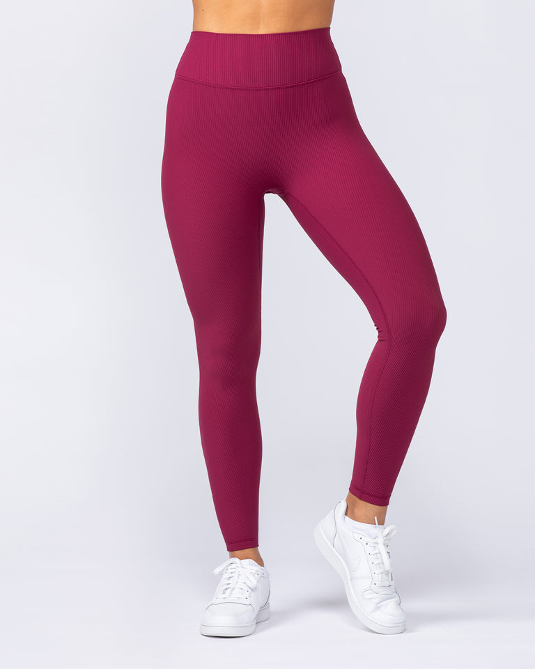 Zero Rise Rib Ankle Length Leggings - Rose Bud-Leggings-XXS-112498ROSBUD-XXS-MNAPPRL34108-3-Muscle Nation
