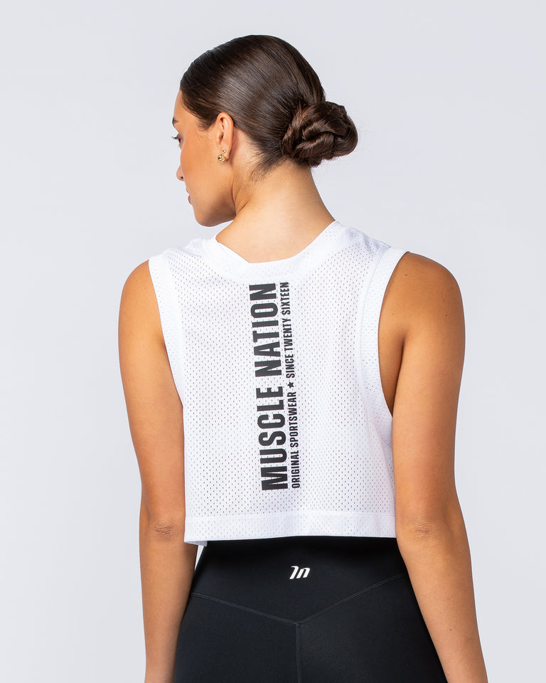 Swift Cropped Training Tank - White-Singlets & Tanks-XXS-112448WHT-XXS-MNAPPRL33568-5-Muscle Nation
