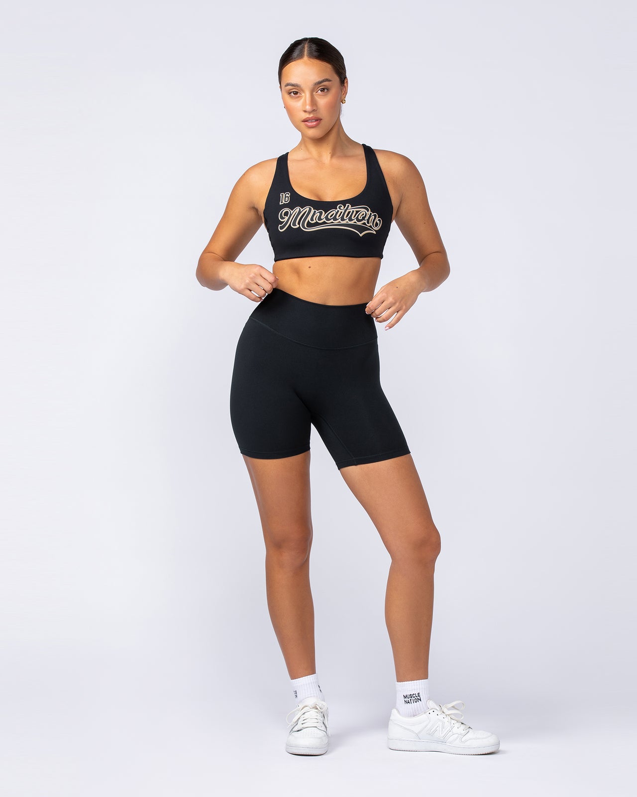 Core Bra - Black-Sports Bras-XXS-112438BLK-XXS-MNAPPRL33325-5-Muscle Nation