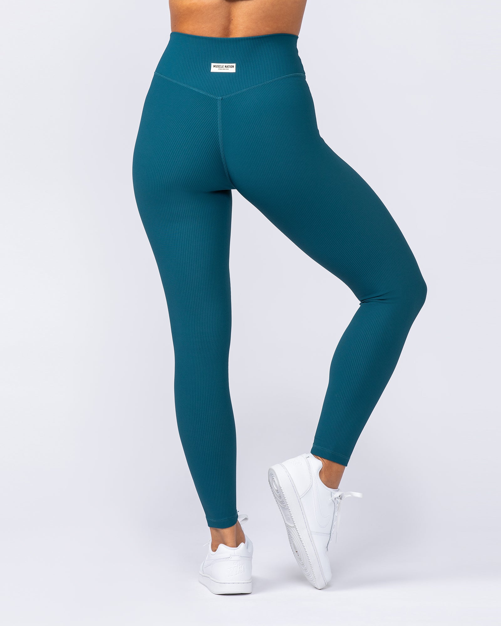 Zero Rise Rib Ankle Length Leggings - Dark Marine-Leggings-XXS-112498DRKMRN-XXS-MNAPPRL34090-6-Muscle Nation