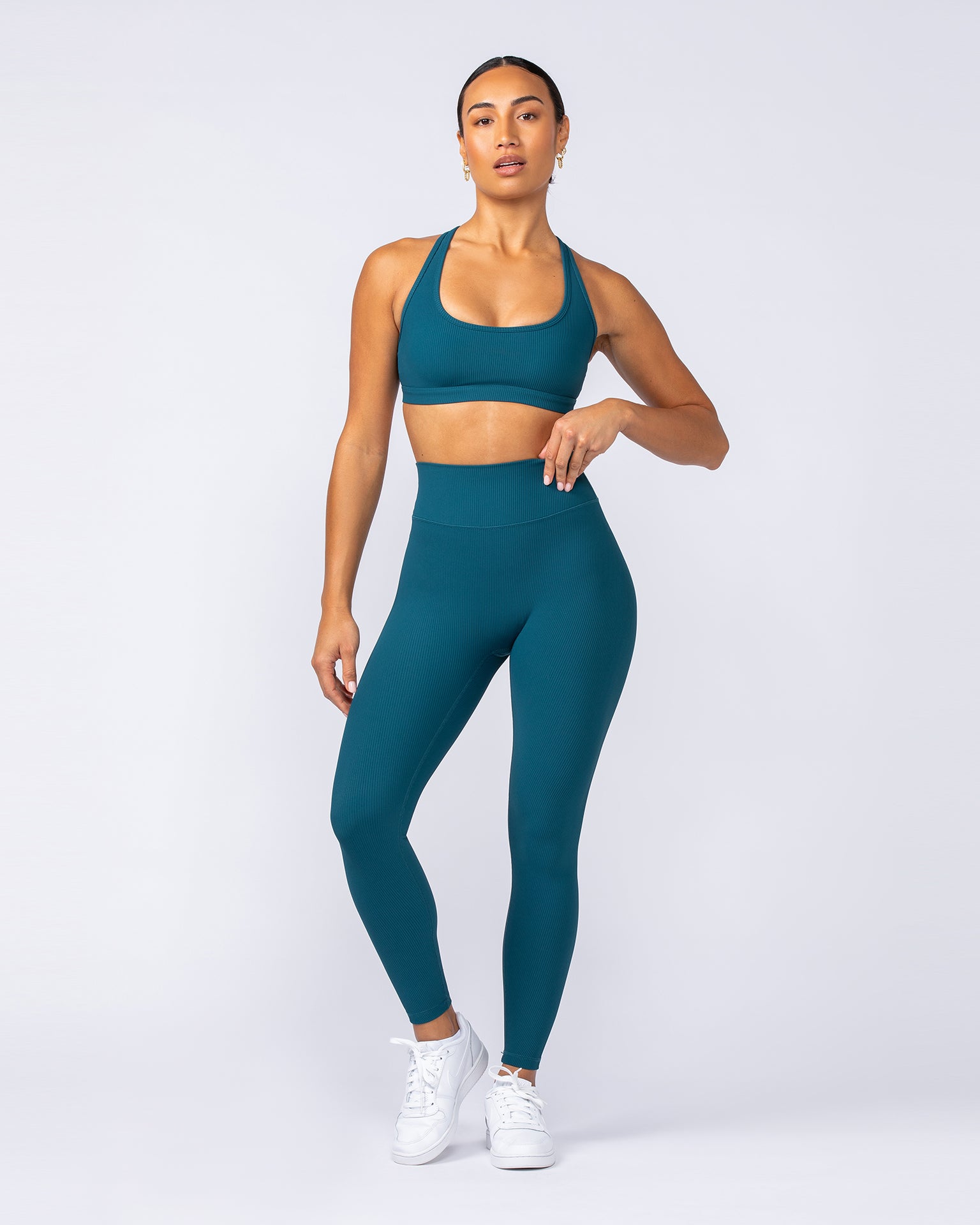 Drew Rib Bra - Dark Marine-Sports Bras-XXS-112499DRKMRN-XXS-MNAPPRL34027-6-Muscle Nation