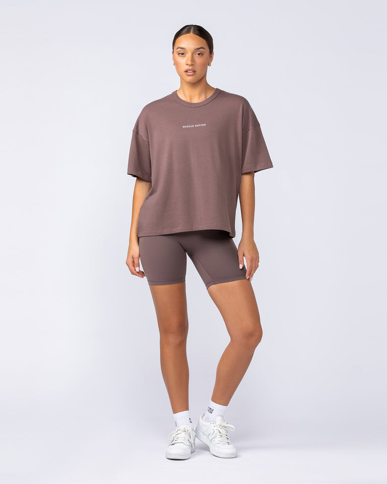 Boxy Fit Tee - Umber-T-Shirts-XXS-1124115UMBR-XXS-MNAPPRL34441-5-Muscle Nation