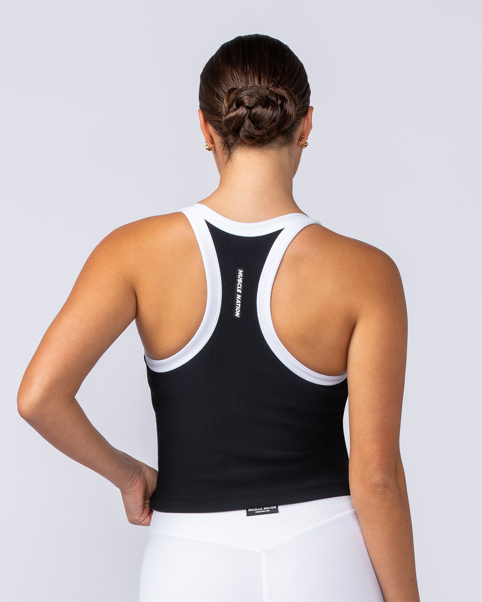 Define Rib Active Tank - Black-Singlets & Tanks-XXS-112414BLK-XXS-MNAPPRL33073-4-Muscle Nation