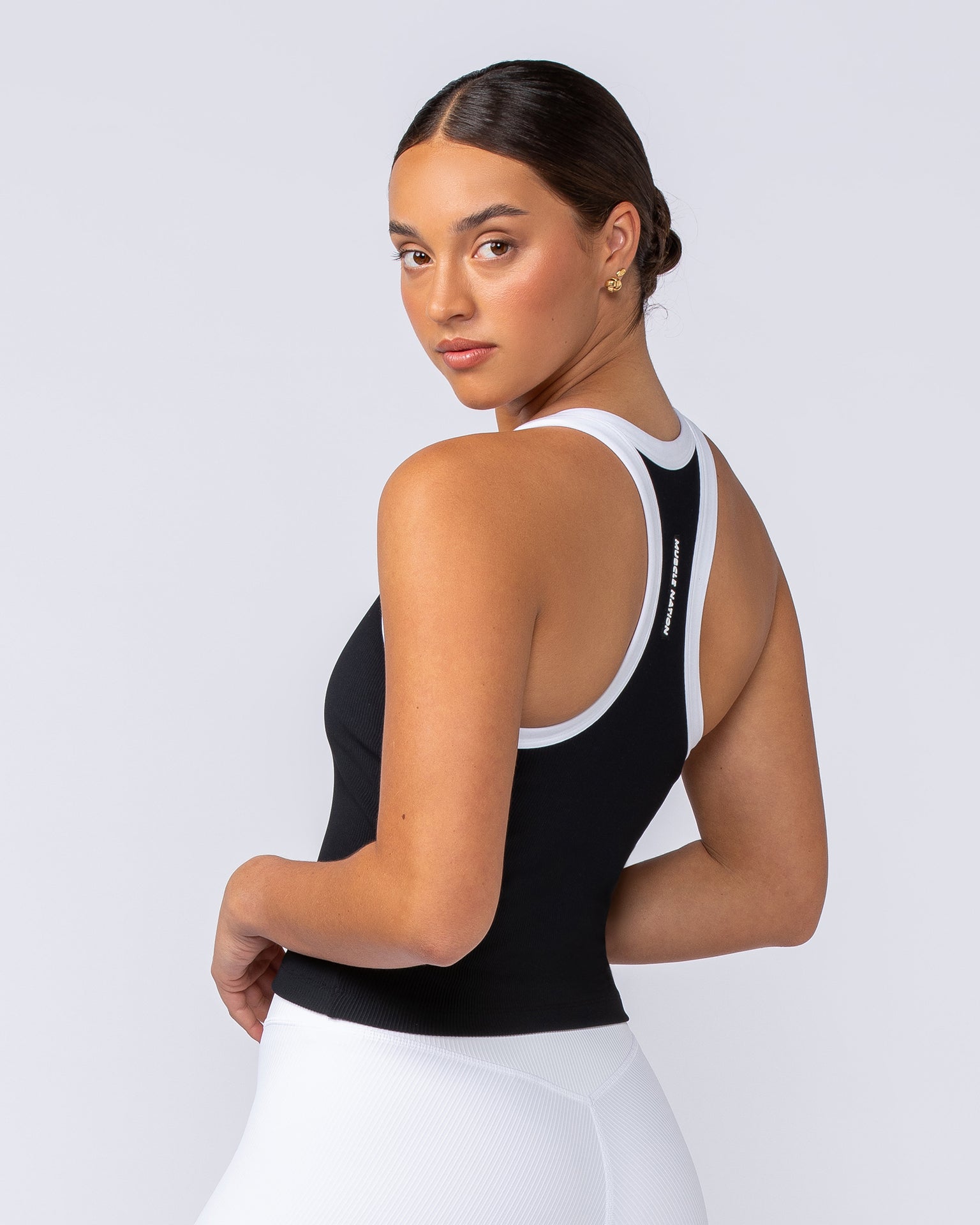 Define Rib Active Tank - Black-Singlets & Tanks-XXS-112414BLK-XXS-MNAPPRL33073-3-Muscle Nation