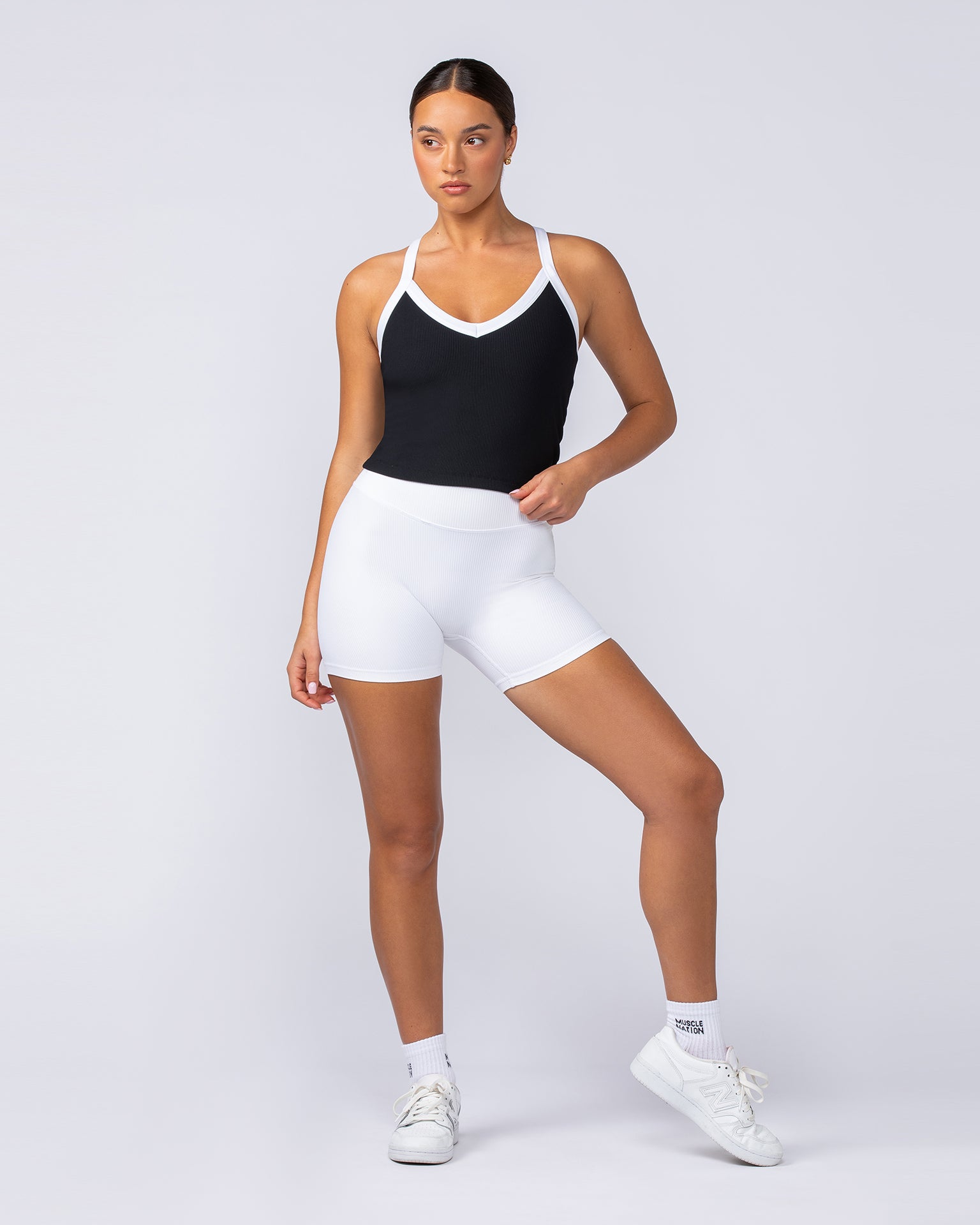 Define Rib Active Tank - Black-Singlets & Tanks-XXS-112414BLK-XXS-MNAPPRL33073-5-Muscle Nation