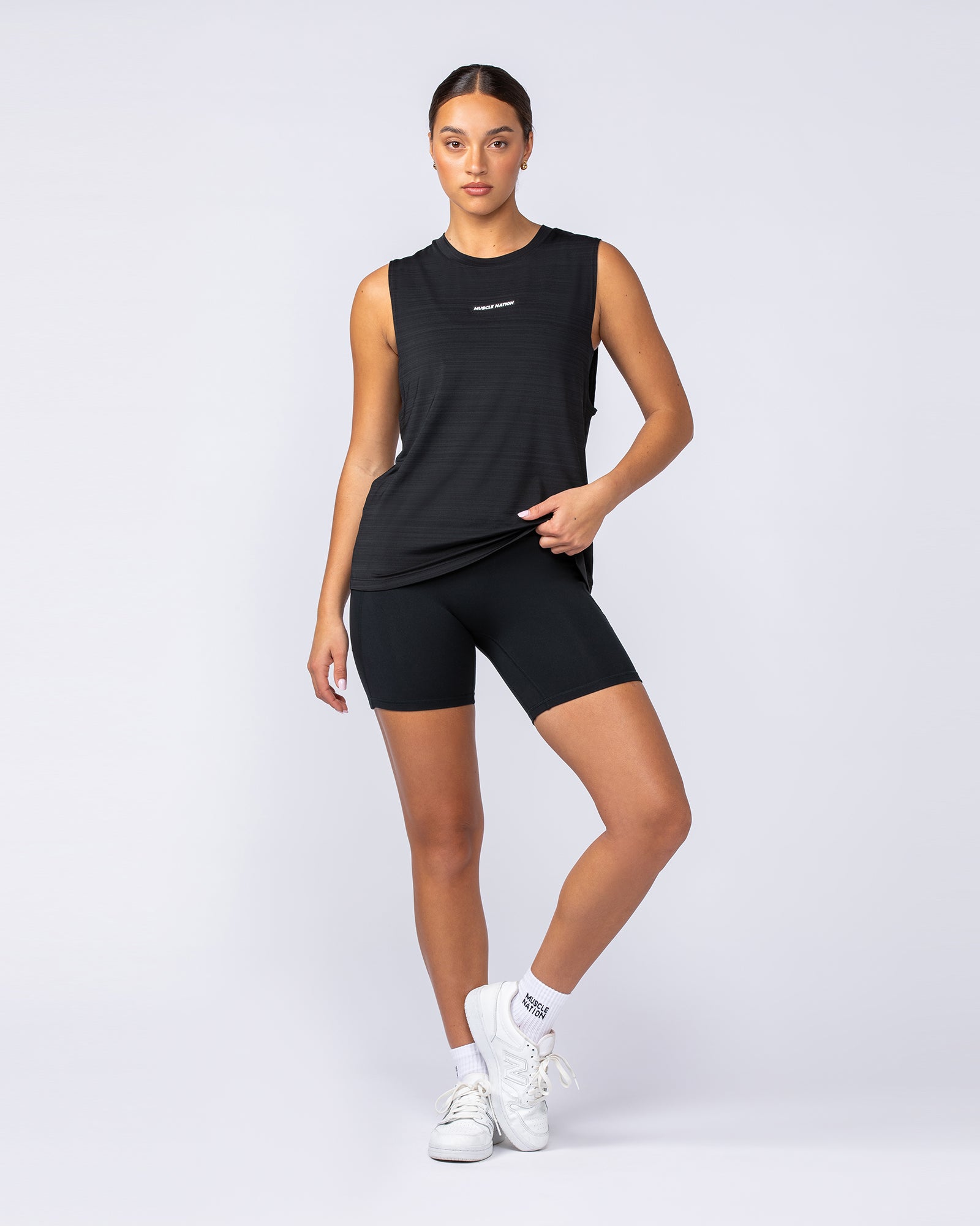 Active Drop Arm Training Tank - Black-Singlets & Tanks-XXS-112406BLK-XXS-MNAPPRL32866-5-Muscle Nation