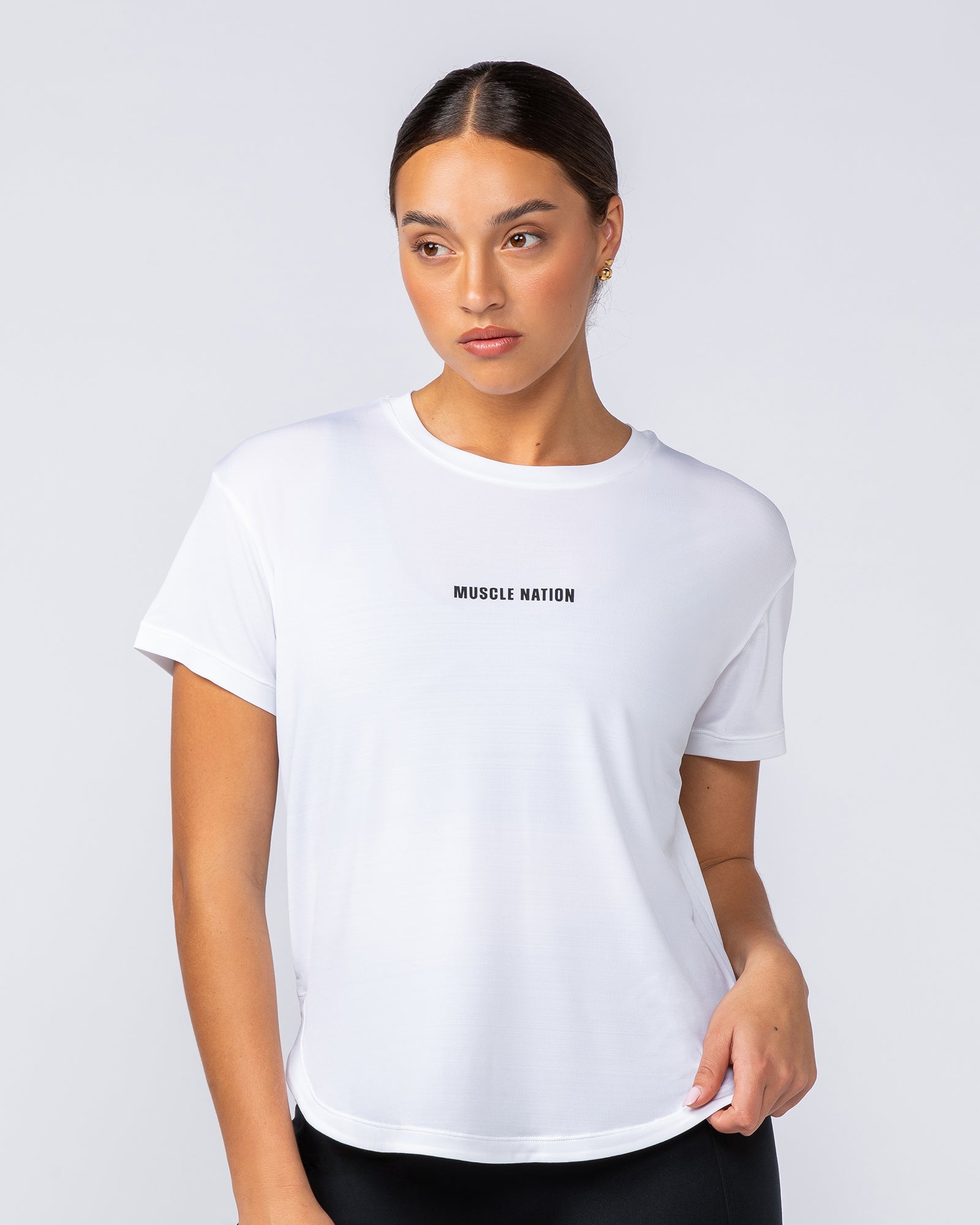Ignite Training Tee - White (Original Logo)-T-Shirts-XXS-1124215WHTOG-XXS-MNAPPRL34531-2-Muscle Nation