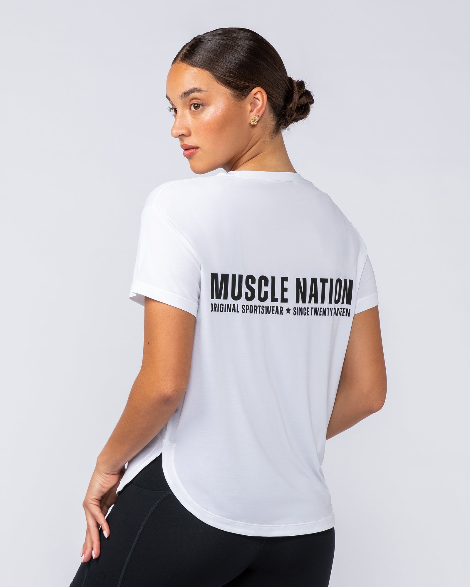 Ignite Training Tee - White (Original Logo)-T-Shirts-XXS-1124215WHTOG-XXS-MNAPPRL34531-1-Muscle Nation