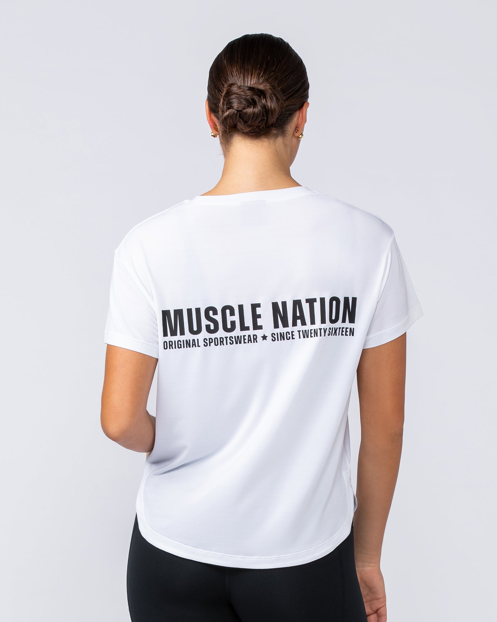 Ignite Training Tee - White (Original Logo)-T-Shirts-XXS-1124215WHTOG-XXS-MNAPPRL34531-5-Muscle Nation