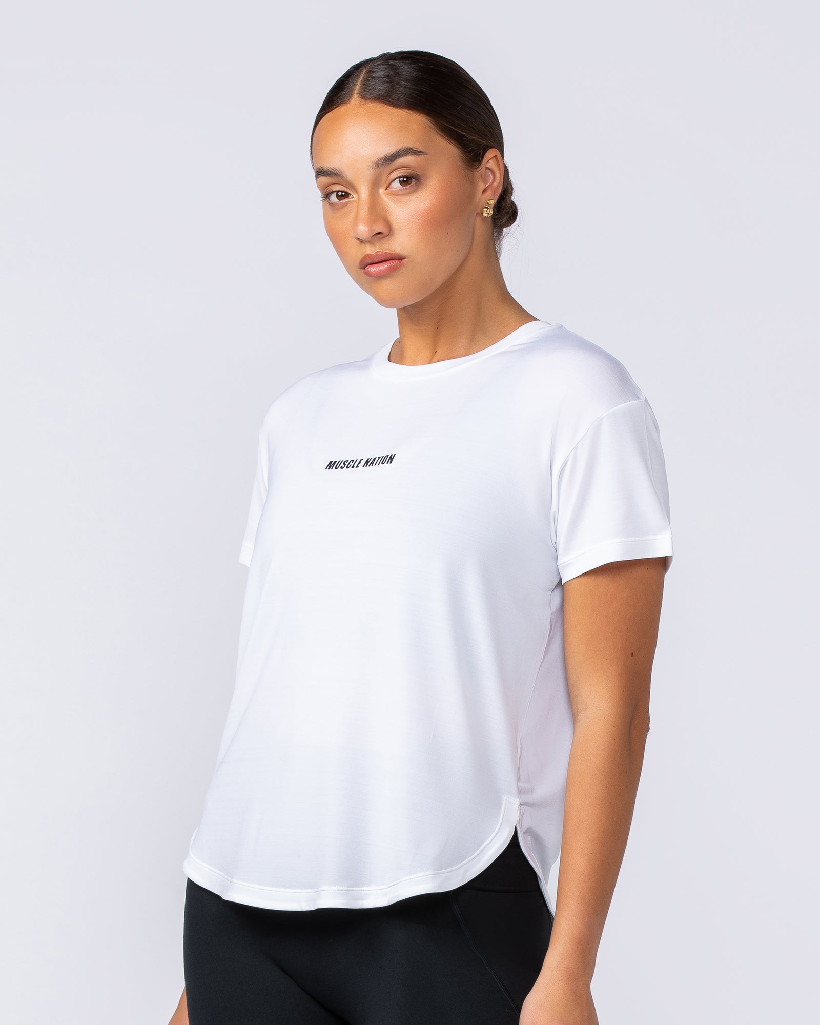 Ignite Training Tee - White (Original Logo)-T-Shirts-XXS-1124215WHTOG-XXS-MNAPPRL34531-3-Muscle Nation