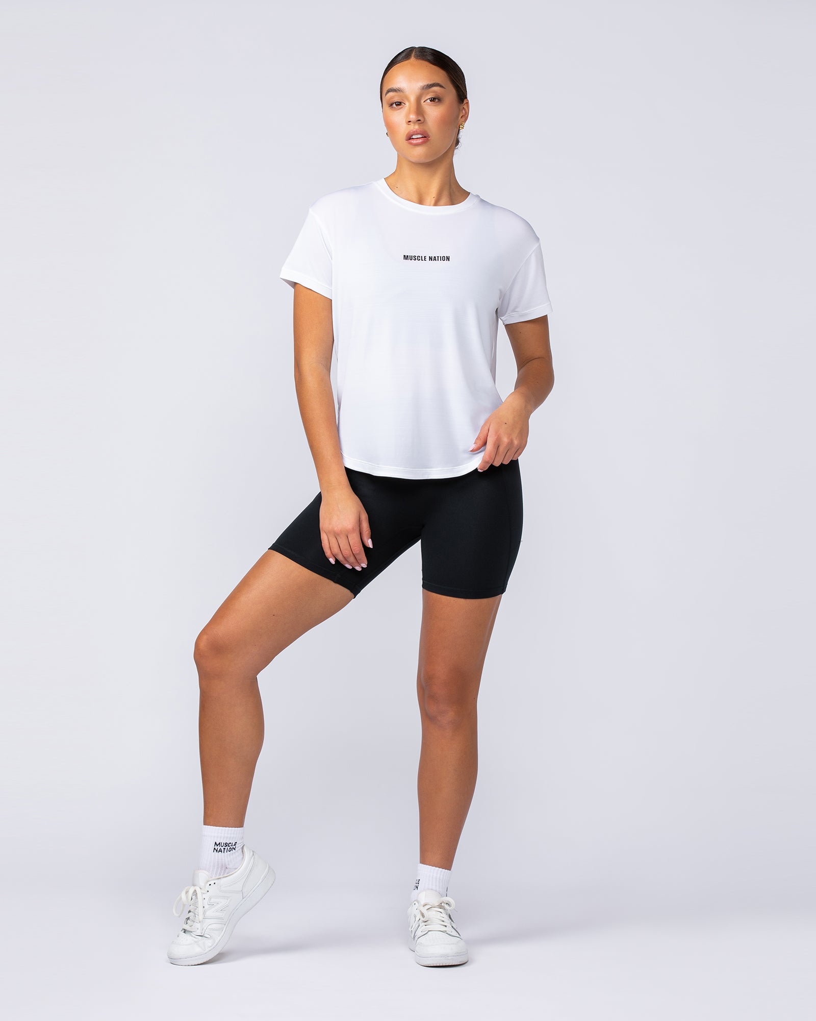 Ignite Training Tee - White (Original Logo)-T-Shirts-XXS-1124215WHTOG-XXS-MNAPPRL34531-6-Muscle Nation