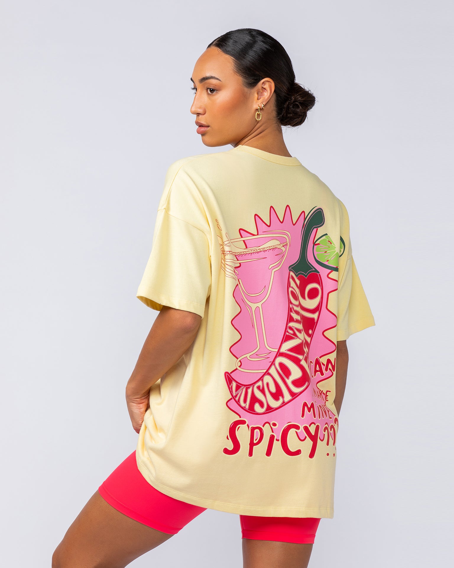 Spicy Oversized Tee - Panna Cotta-T-Shirts-XXS-1124204PANCOT-XXS-MNAPPRL34838-2-Muscle Nation