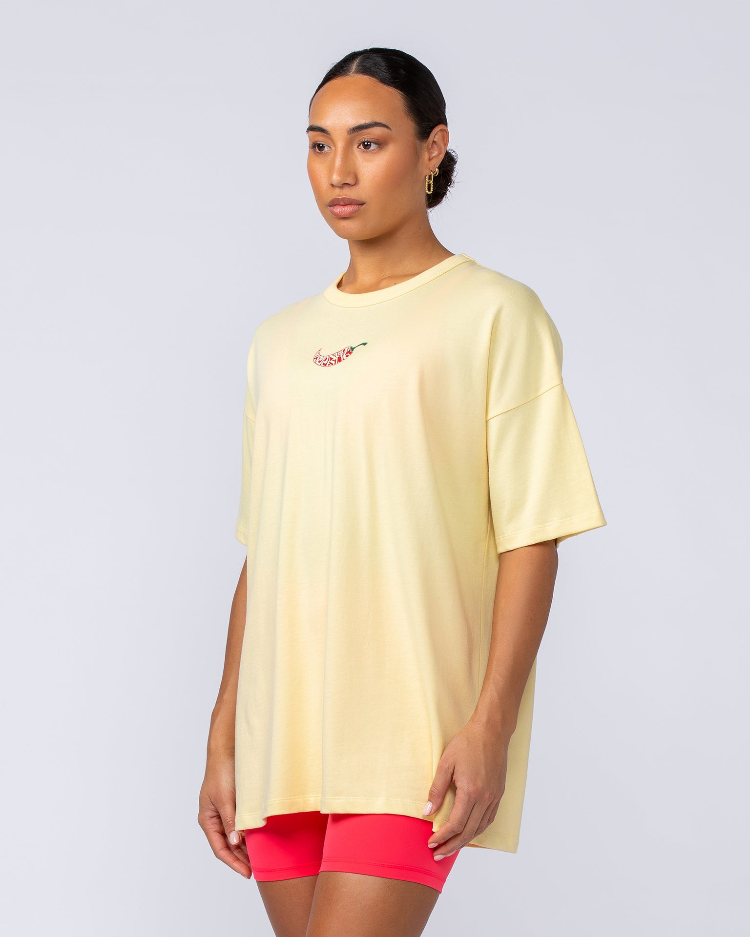 Spicy Oversized Tee - Panna Cotta-T-Shirts-XXS-1124204PANCOT-XXS-MNAPPRL34838-4-Muscle Nation