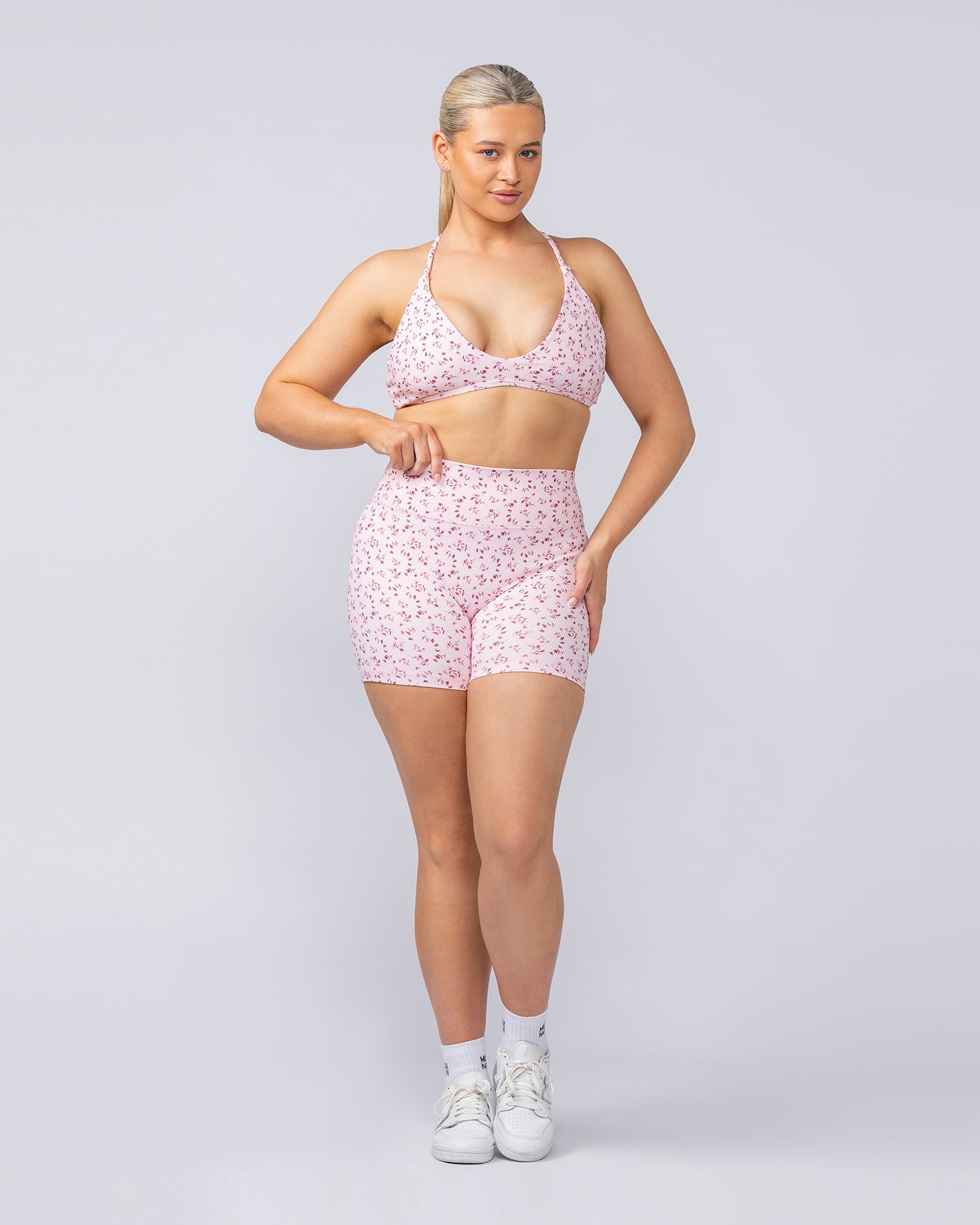 Breeze Rib Bralette - Cherry Floral Print-Bralettes-XXS-112489CHFLOPRT-XXS-MNAPPRL33910-7-Muscle Nation