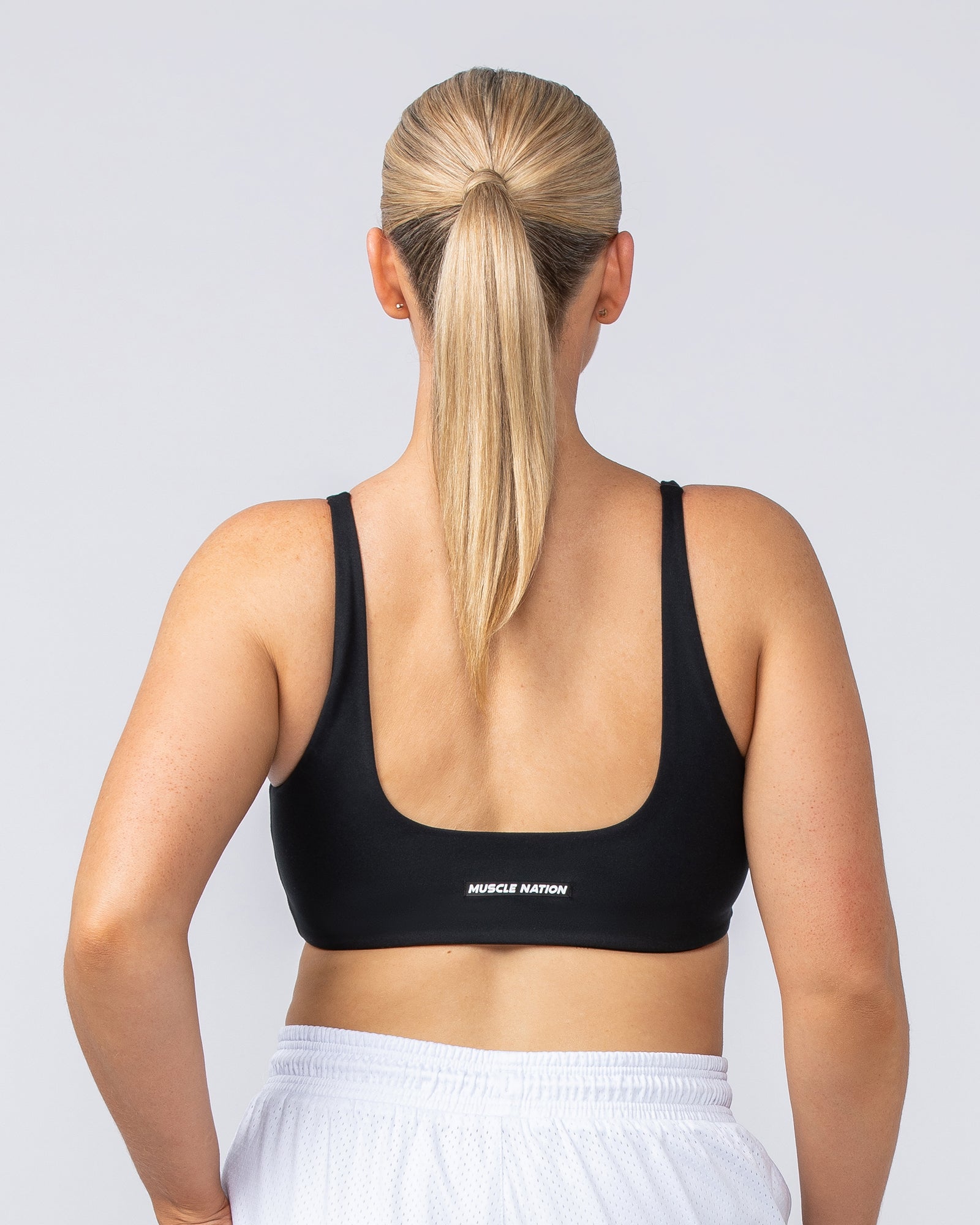 Fundamental Bra - Black-Sports Bras-XXS-112410BLK-XXS-MNAPPRL32983-4-Muscle Nation
