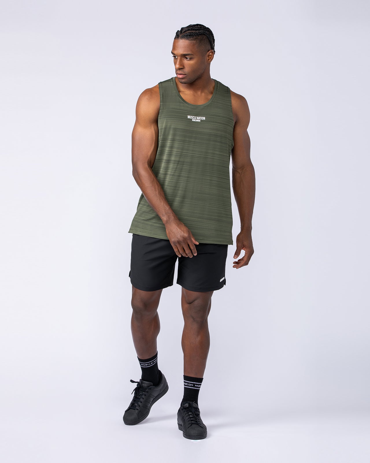 On Repeat Training 7" Shorts - Black-Shorts-S-112465BLK-S-MNAPPRL35690-6-Muscle Nation