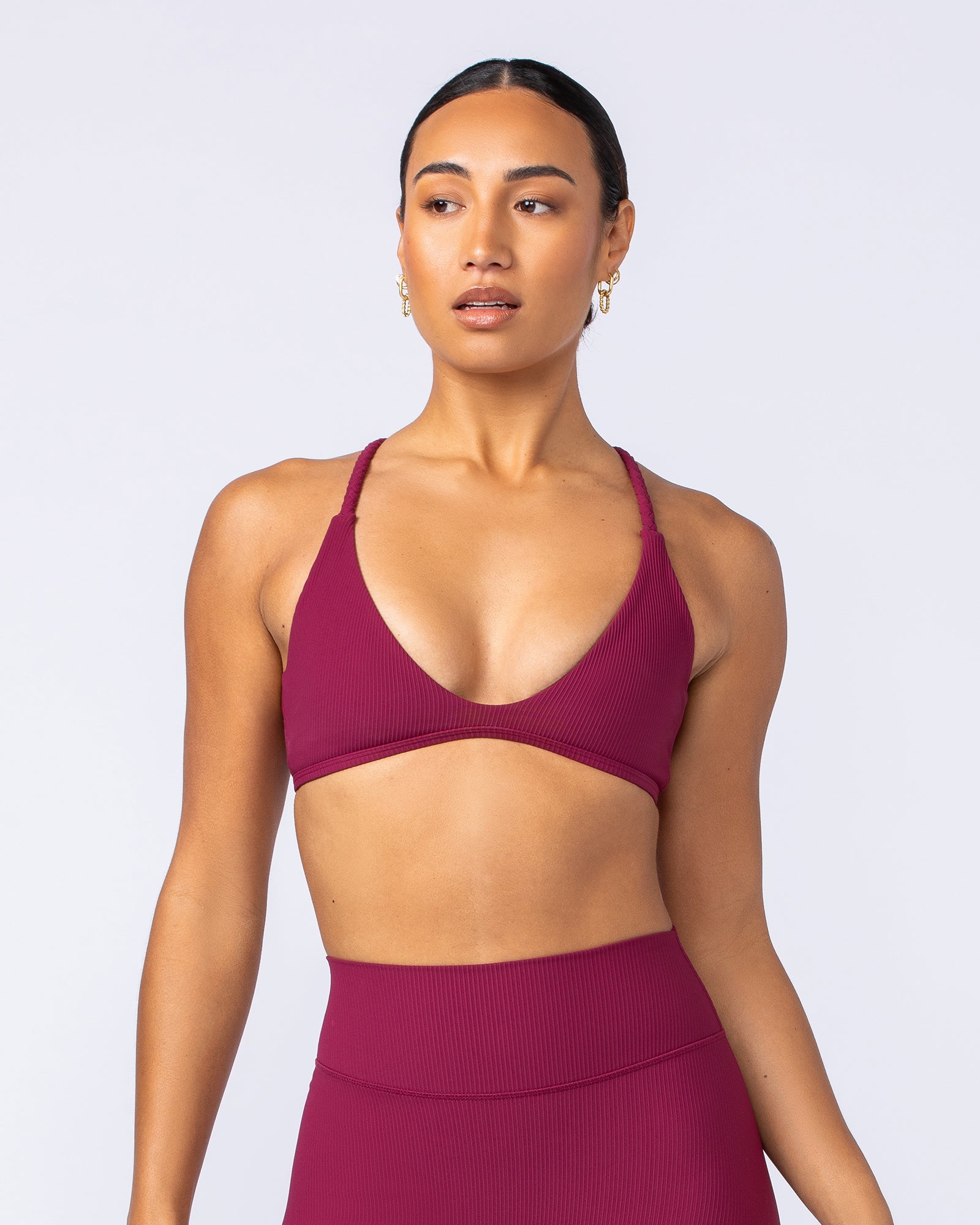 Breeze Rib Bralette - Rose Bud-Bralettes-XXS-112489ROSBUD-XXS-MNAPPRL33901-2-Muscle Nation