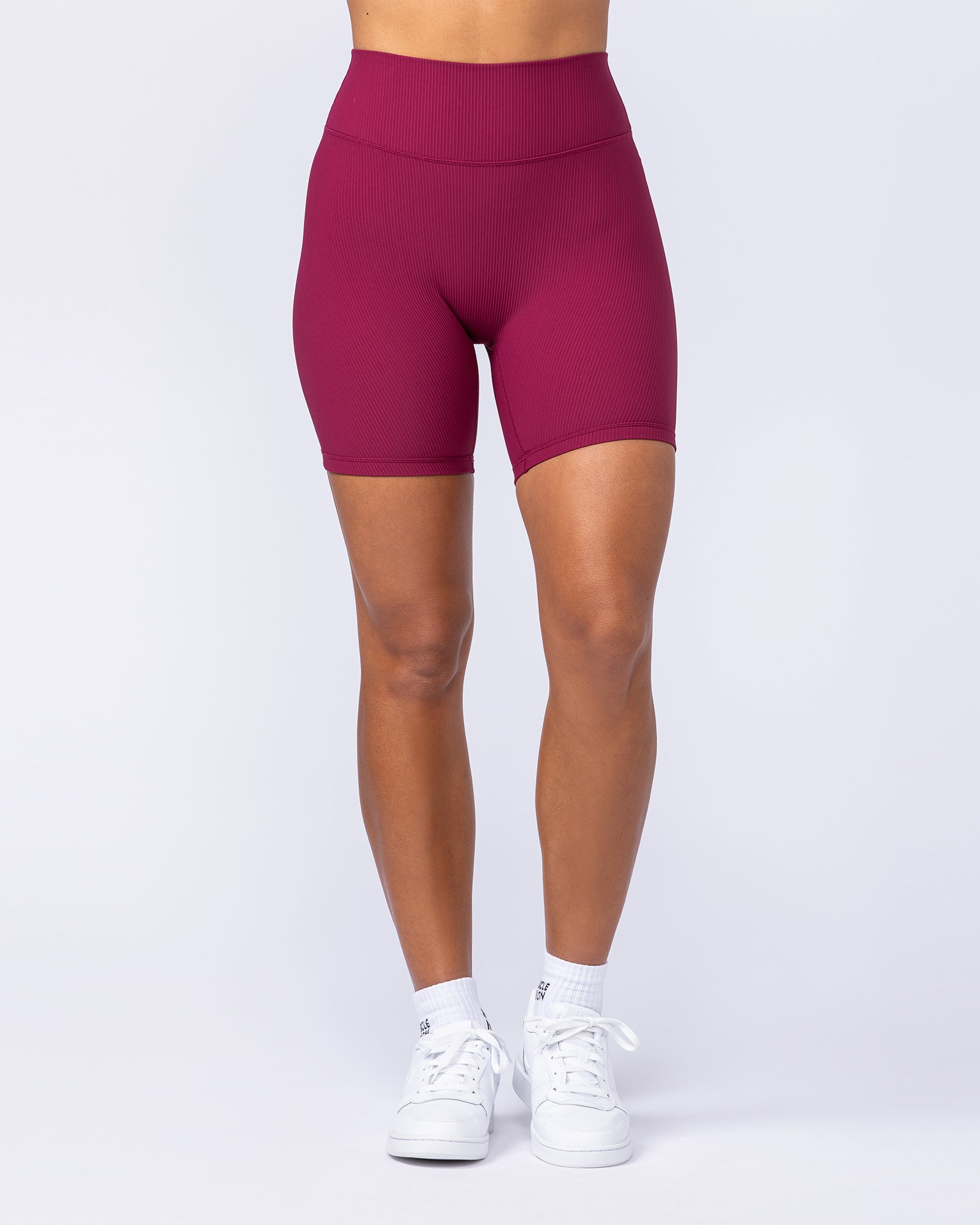 Zero Rise Rib Bike Shorts - Rose Bud-Shorts-XXS-112491ROSBUD-XXS-MNAPPRL34000-3-Muscle Nation