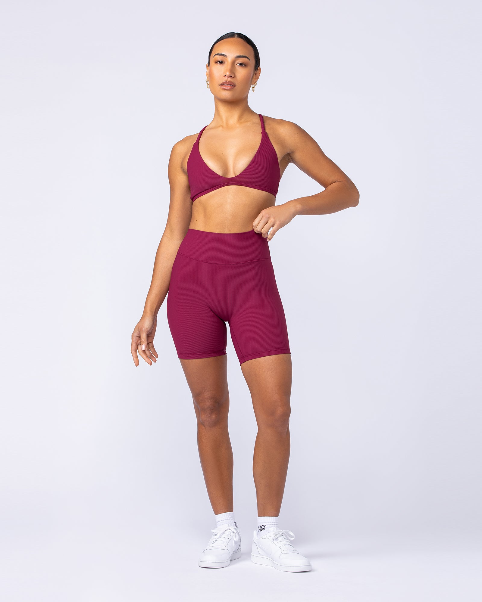 Breeze Rib Bralette - Rose Bud-Bralettes-XXS-112489ROSBUD-XXS-MNAPPRL33901-7-Muscle Nation