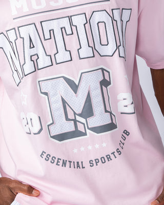 Sporting Club Oversized Tee - Soft Pink-T-Shirts-XS-1124205SFTP-XS-MNAPPRL35275-2-Muscle Nation