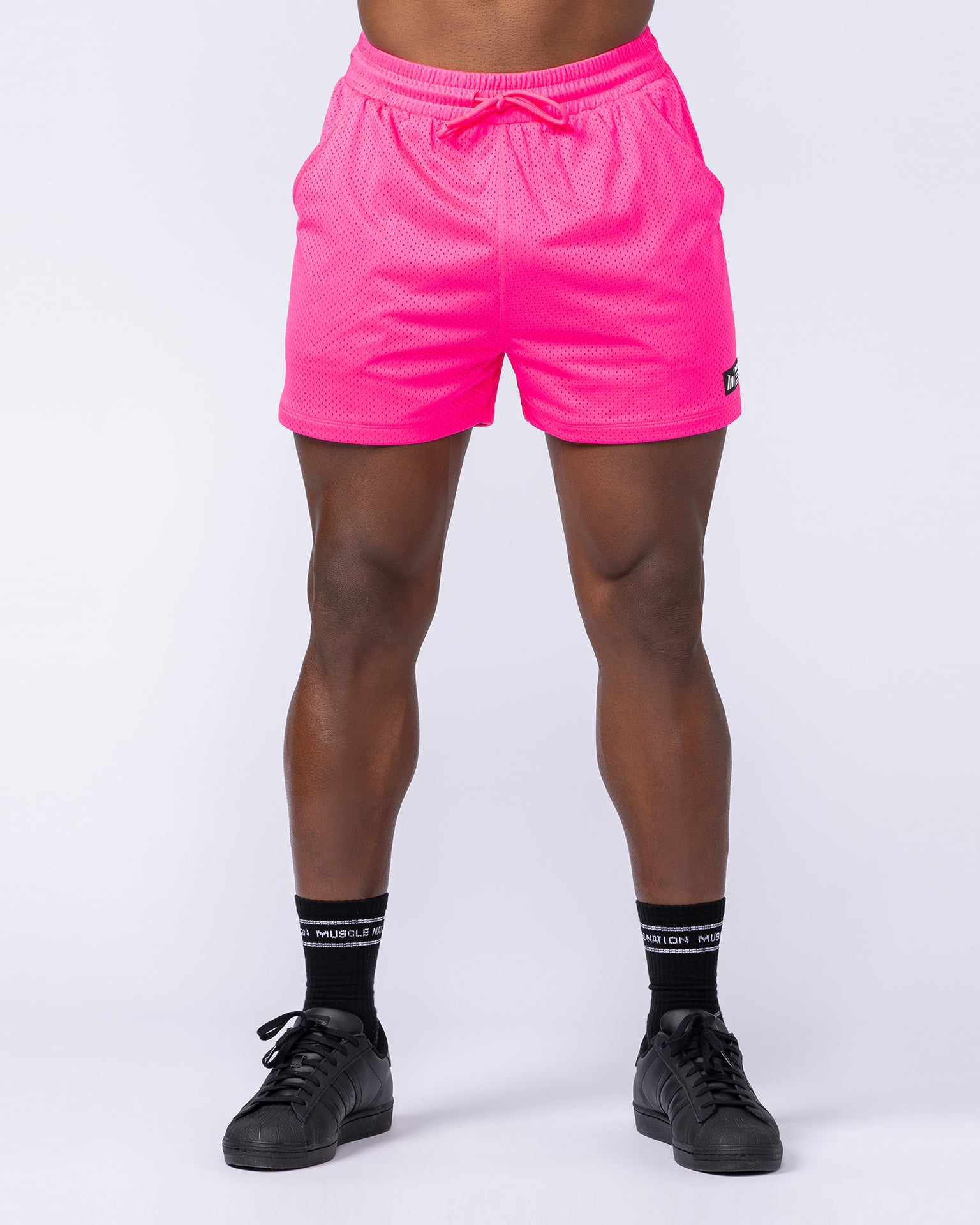 Lay Up 3.5" Shorts - Bright Pink-Shorts-S-112462BRGTPNK-S-MNAPPRL35396-2-Muscle Nation