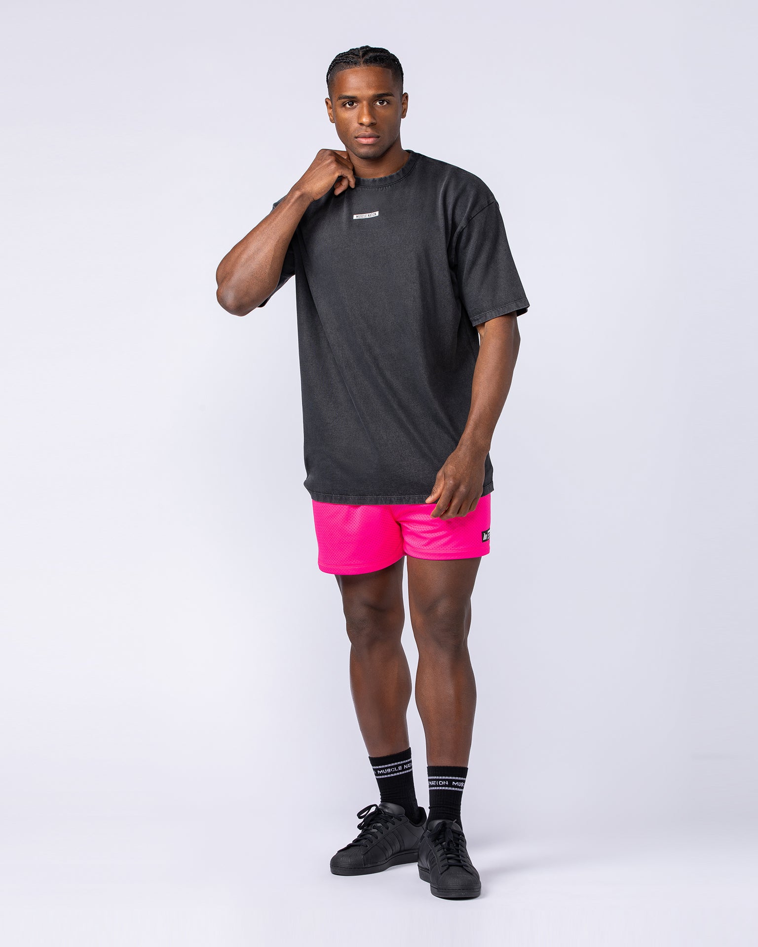 Lay Up 3.5" Shorts - Bright Pink-Shorts-S-112462BRGTPNK-S-MNAPPRL35396-6-Muscle Nation