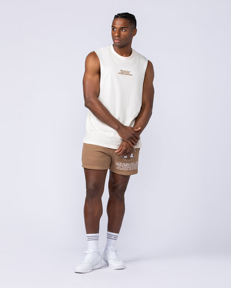 Global Training Tank - Travertine-Singlets & Tanks-S-112432TRAV-S-MNAPPRL34905-6-Muscle Nation