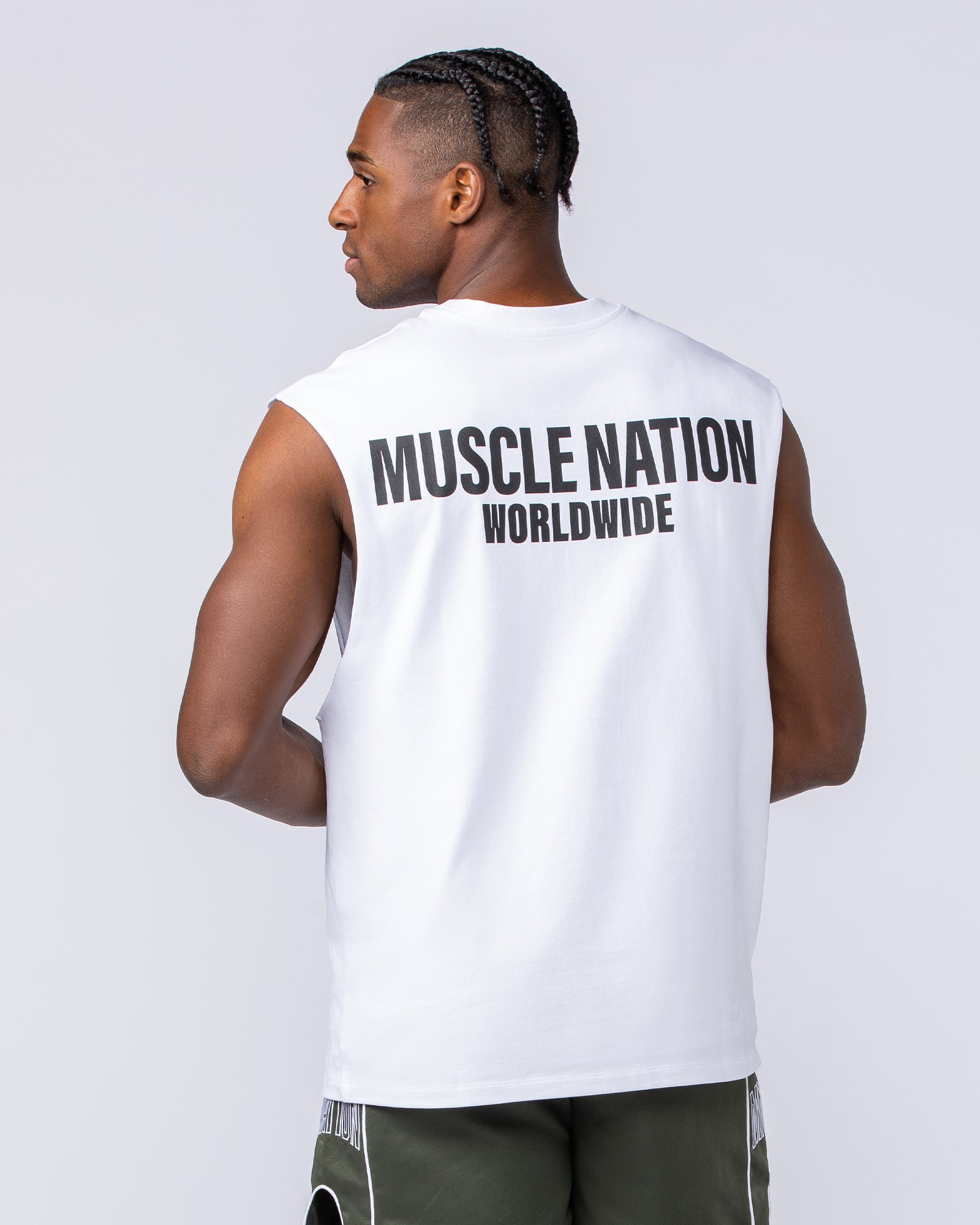 Worldwide Muscle Tank - White-Singlets & Tanks-S-082441WHT-S-MNAPPRL34863-5-Muscle Nation