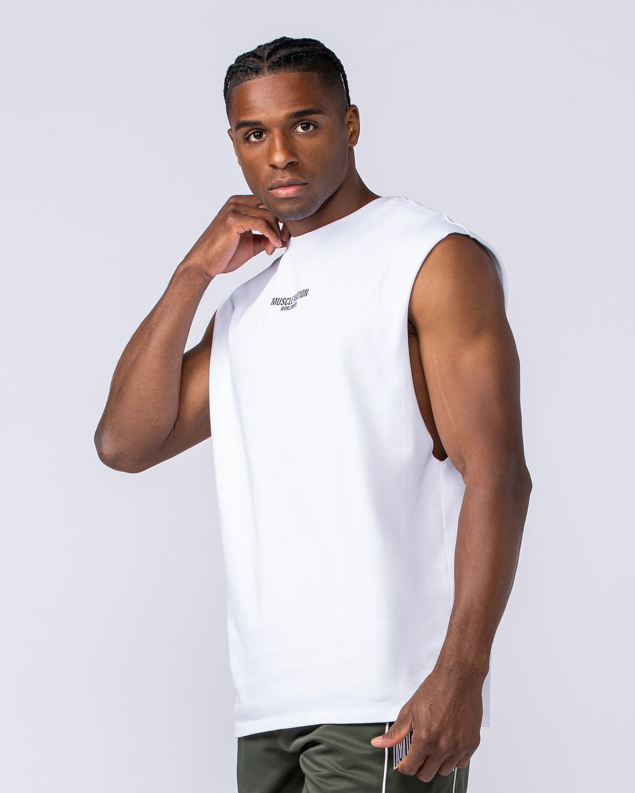 Worldwide Muscle Tank - White-Singlets & Tanks-S-082441WHT-S-MNAPPRL34863-2-Muscle Nation