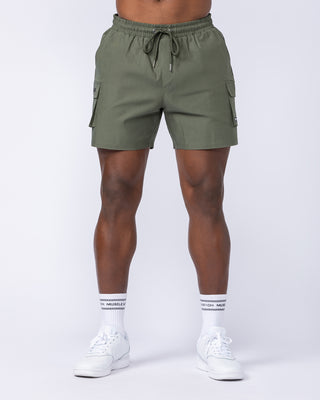 Daily Cargo 5" Shorts - Dark Khaki-Shorts-S-042346DKHAKI-S-MNAPPRL24161-2-Muscle Nation