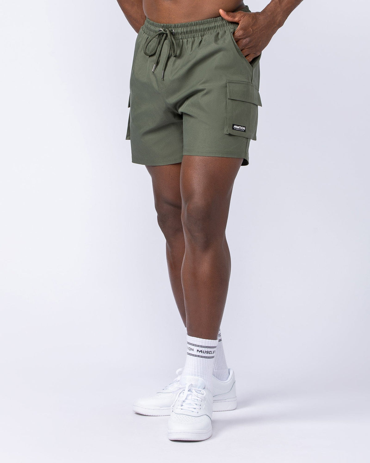 Daily Cargo 5" Shorts - Dark Khaki-Shorts-S-042346DKHAKI-S-MNAPPRL24161-1-Muscle Nation