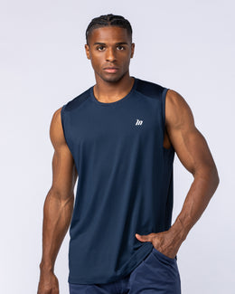 Ventilation Tank - Navy-Singlets & Tanks-S-1124128NAVY-S-MNAPPRL35059-1-Muscle Nation