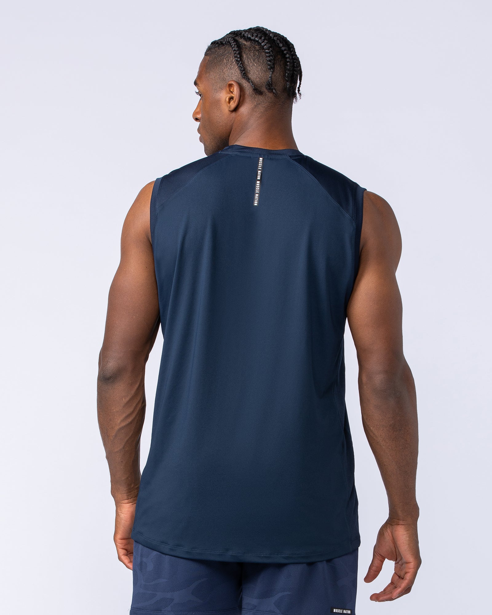 Ventilation Tank - Navy-Singlets & Tanks-S-1124128NAVY-S-MNAPPRL35059-4-Muscle Nation