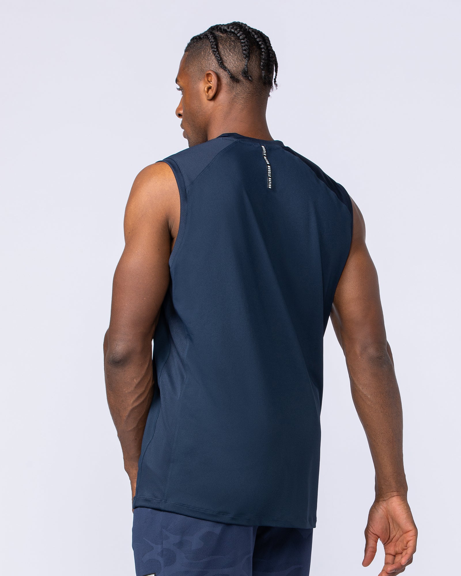 Ventilation Tank - Navy-Singlets & Tanks-S-1124128NAVY-S-MNAPPRL35059-3-Muscle Nation