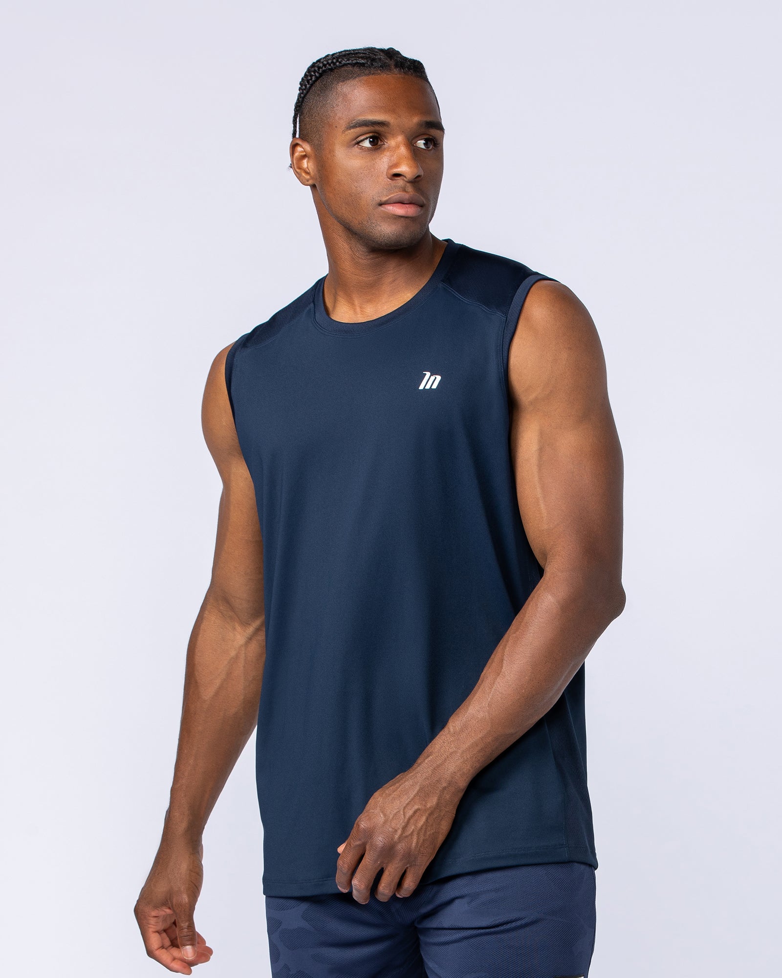 Ventilation Tank - Navy-Singlets & Tanks-S-1124128NAVY-S-MNAPPRL35059-2-Muscle Nation