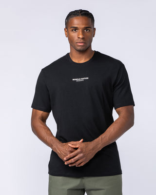 Staple Condition Tee - Black-T-Shirts-S-112483BLK-S-MNAPPRL35102-1-Muscle Nation