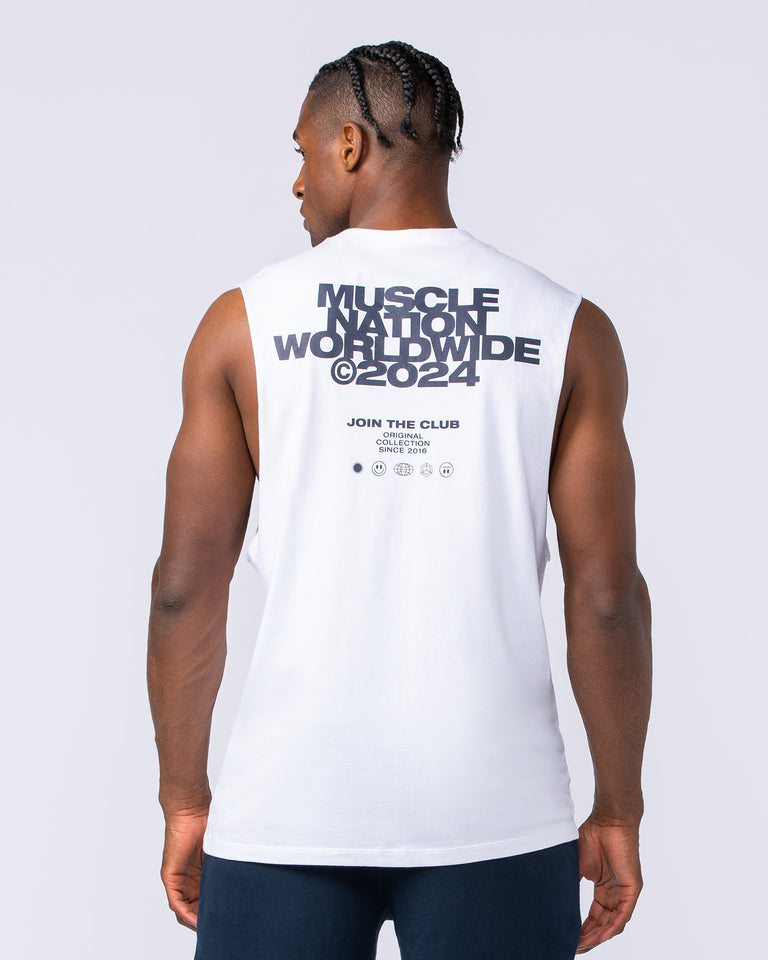 Global Training Tank - White-Singlets & Tanks-S-112432WHT-S-MNAPPRL34884-5-Muscle Nation