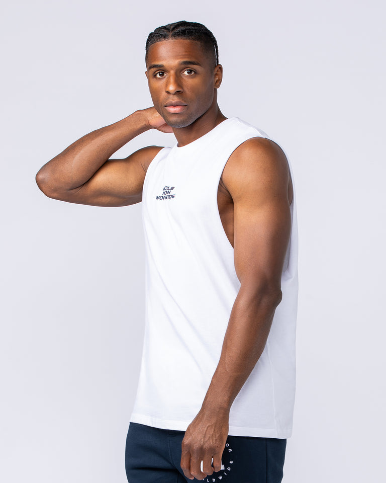 Global Training Tank - White-Singlets & Tanks-S-112432WHT-S-MNAPPRL34884-4-Muscle Nation