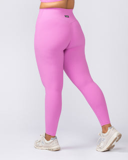 Zero Rise Rib Ankle Length Leggings - Fondant Pink-Leggings-XXS-112377FONPNK-XXS-MNAPPRL27965-1-Muscle Nation