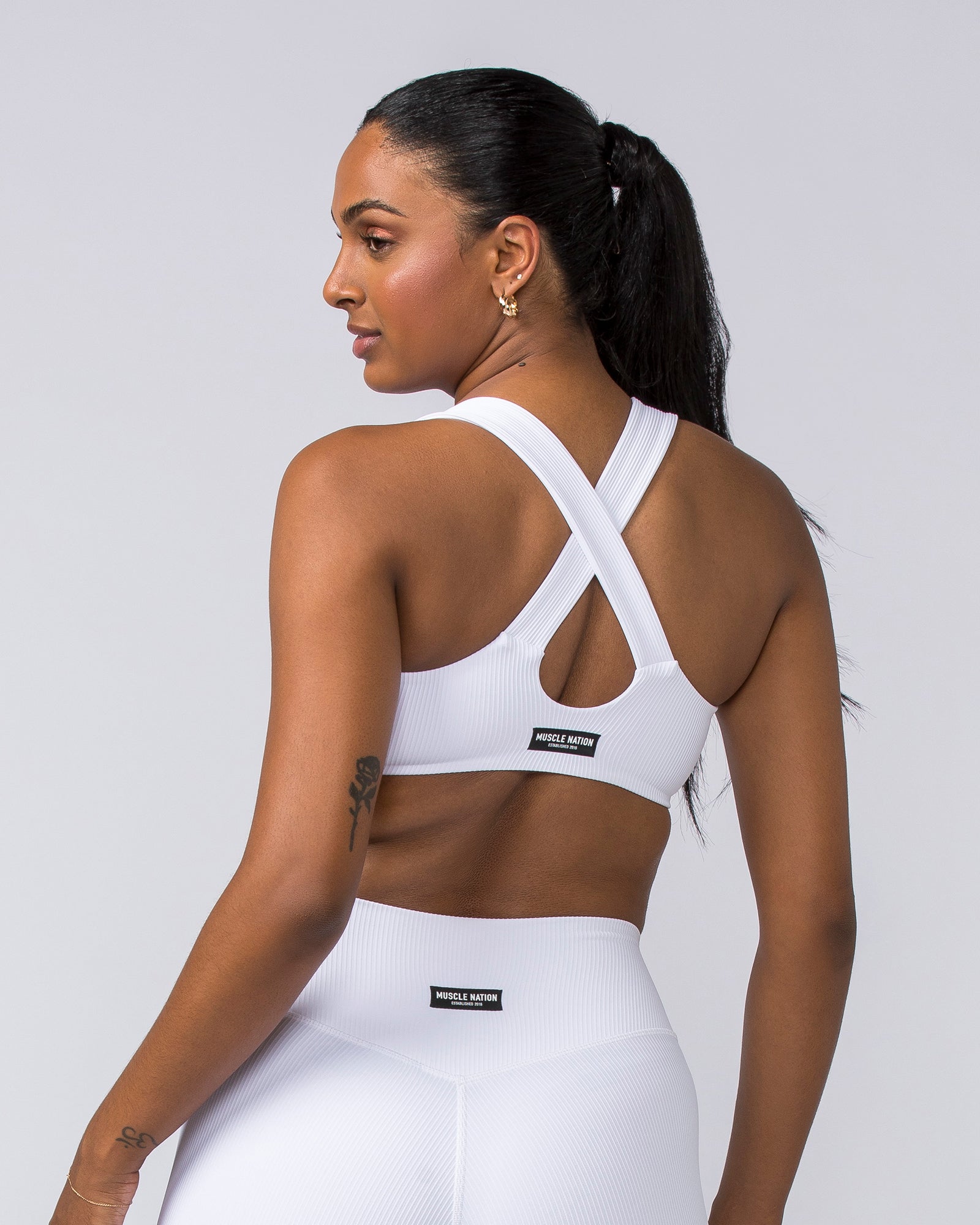 Lush Rib Bralette - White-Bralettes-XS-112374WHT-XS-MNAPPRL27791-5-Muscle Nation