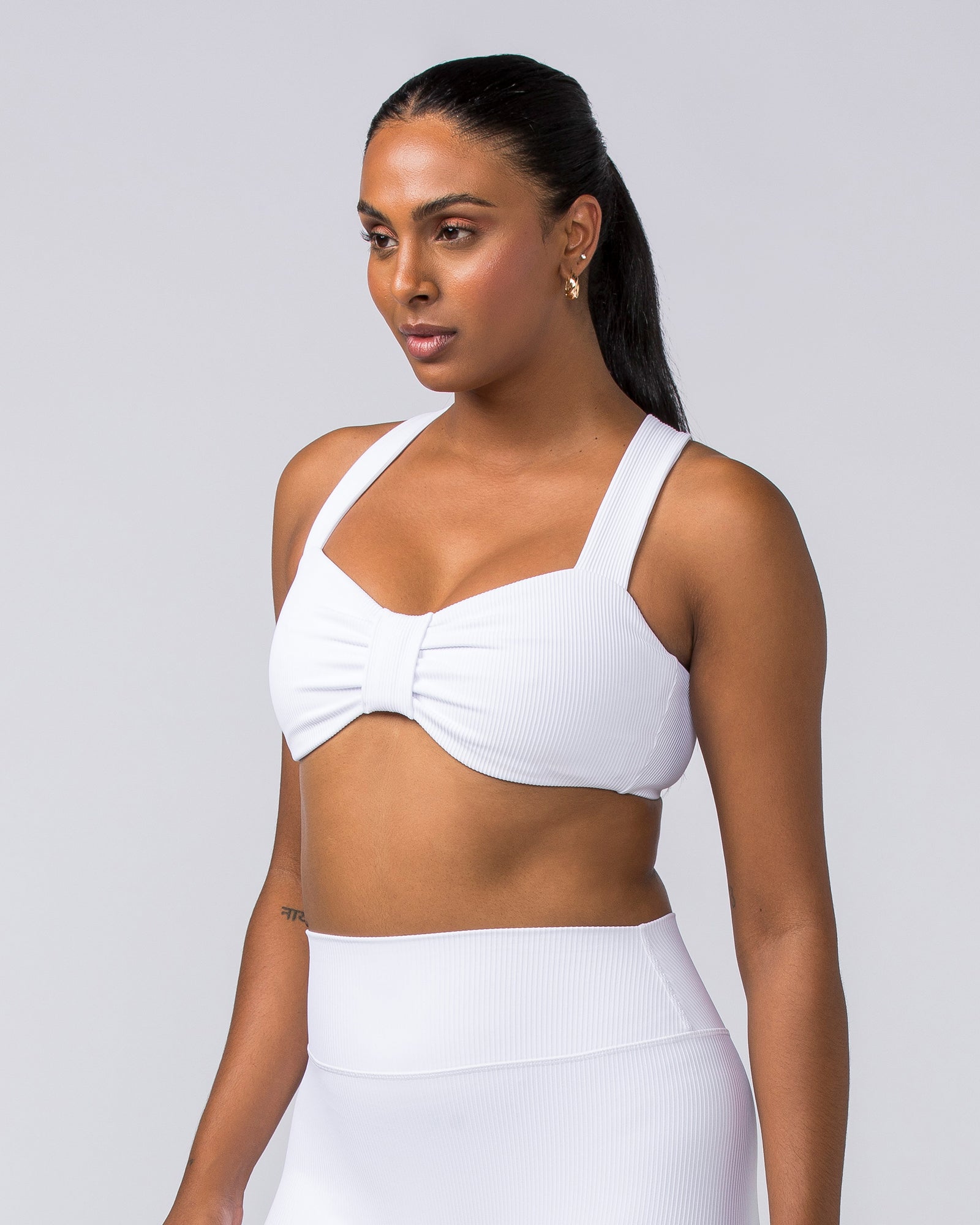Lush Rib Bralette - White-Bralettes-XS-112374WHT-XS-MNAPPRL27791-3-Muscle Nation