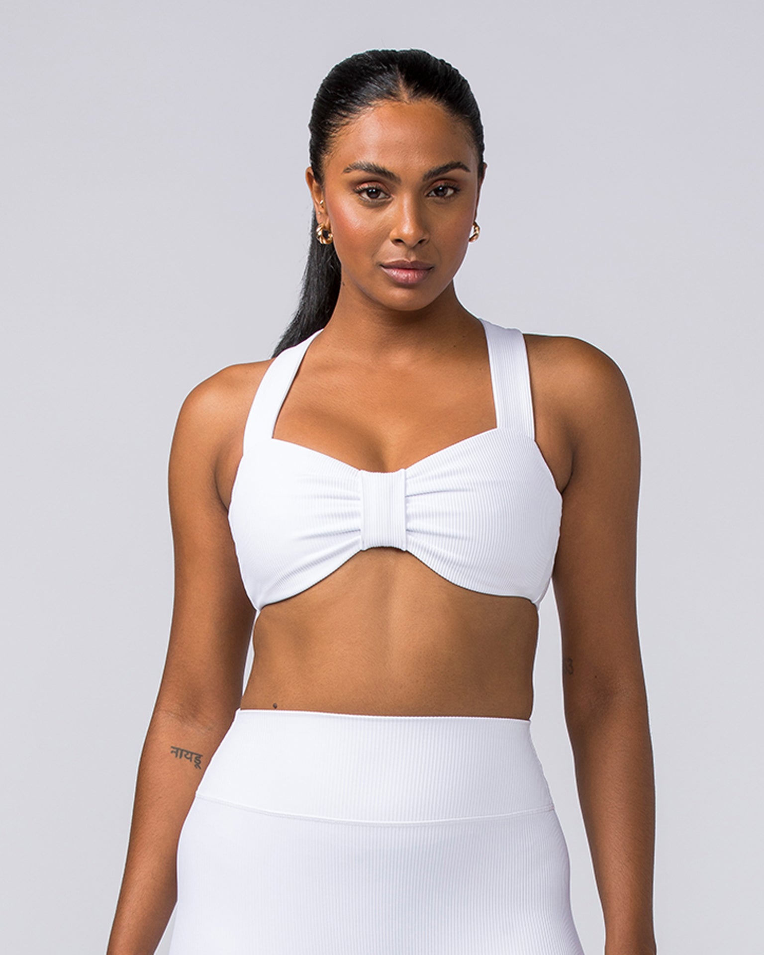 Lush Rib Bralette - White-Bralettes-XS-112374WHT-XS-MNAPPRL27791-2-Muscle Nation