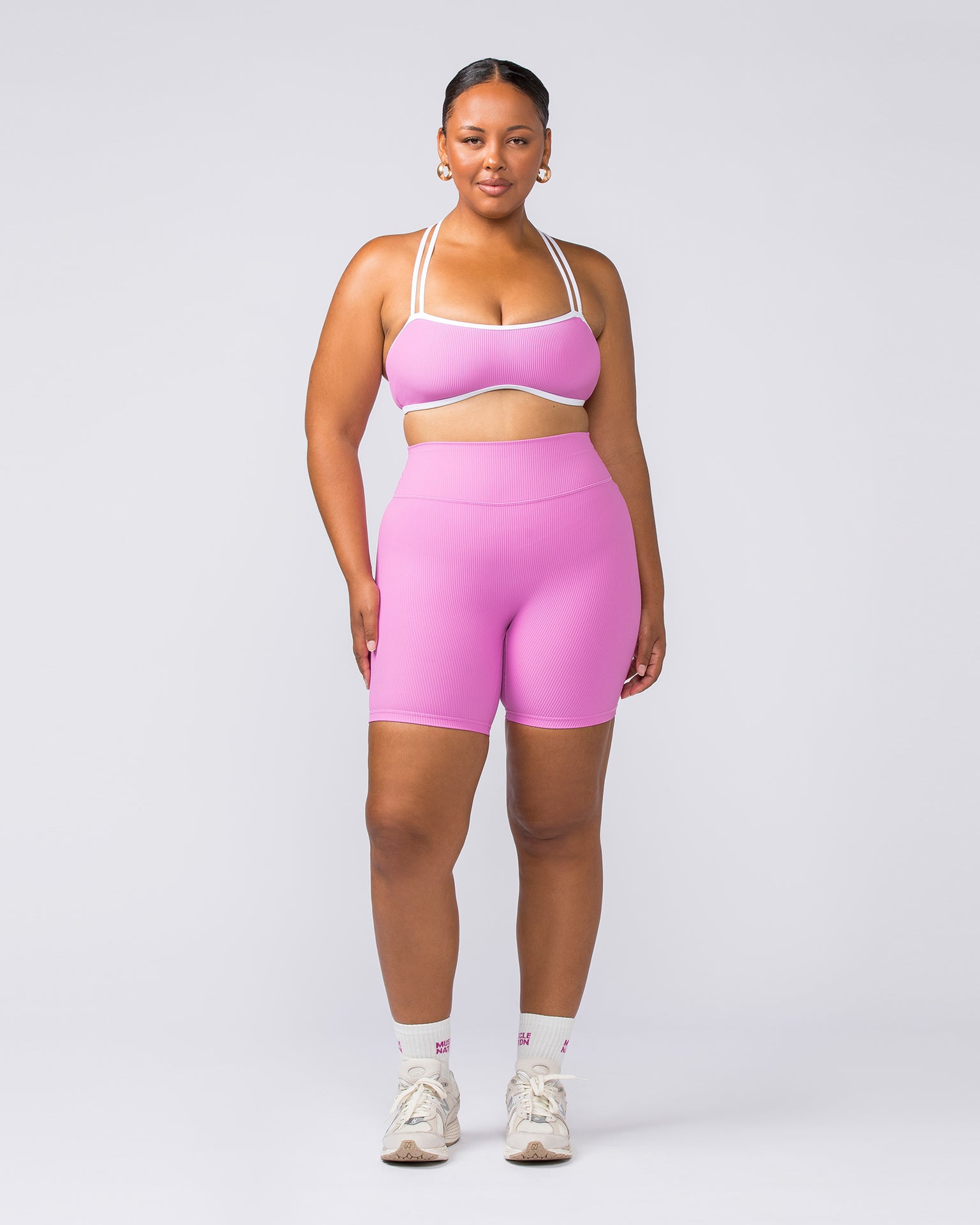 Curves Rib Bralette - Fondant Pink-Bralettes-XS-112373FONPNK-XS-MNAPPRL27751-6-Muscle Nation