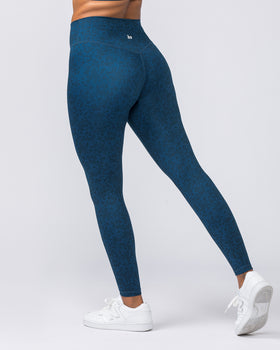 Zero Rise Everyday Ankle Length Leggings - Pacific Abstract Print-Leggings-XXS-112305PACIFICAB-XXS-MNAPPRL26542-1-Muscle Nation