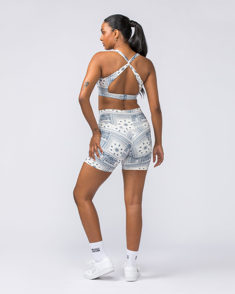 Zero Rise Everyday Bike Shorts - Sahara Paisley Print-Shorts-XXS-112307SAHAPAISL-XXS-MNAPPRL26641-6-Muscle Nation
