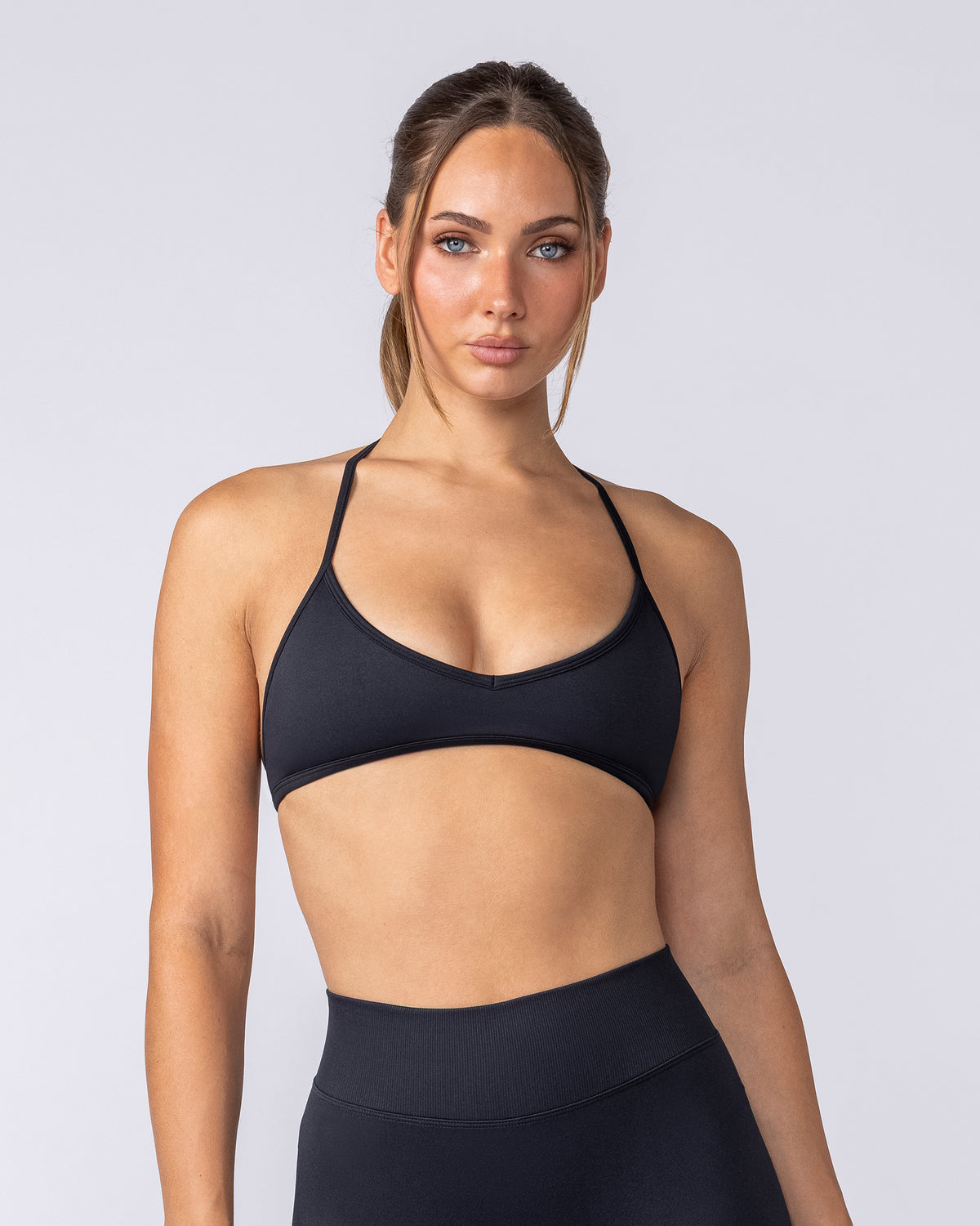 Micro Halter Seamless Bralette - Black