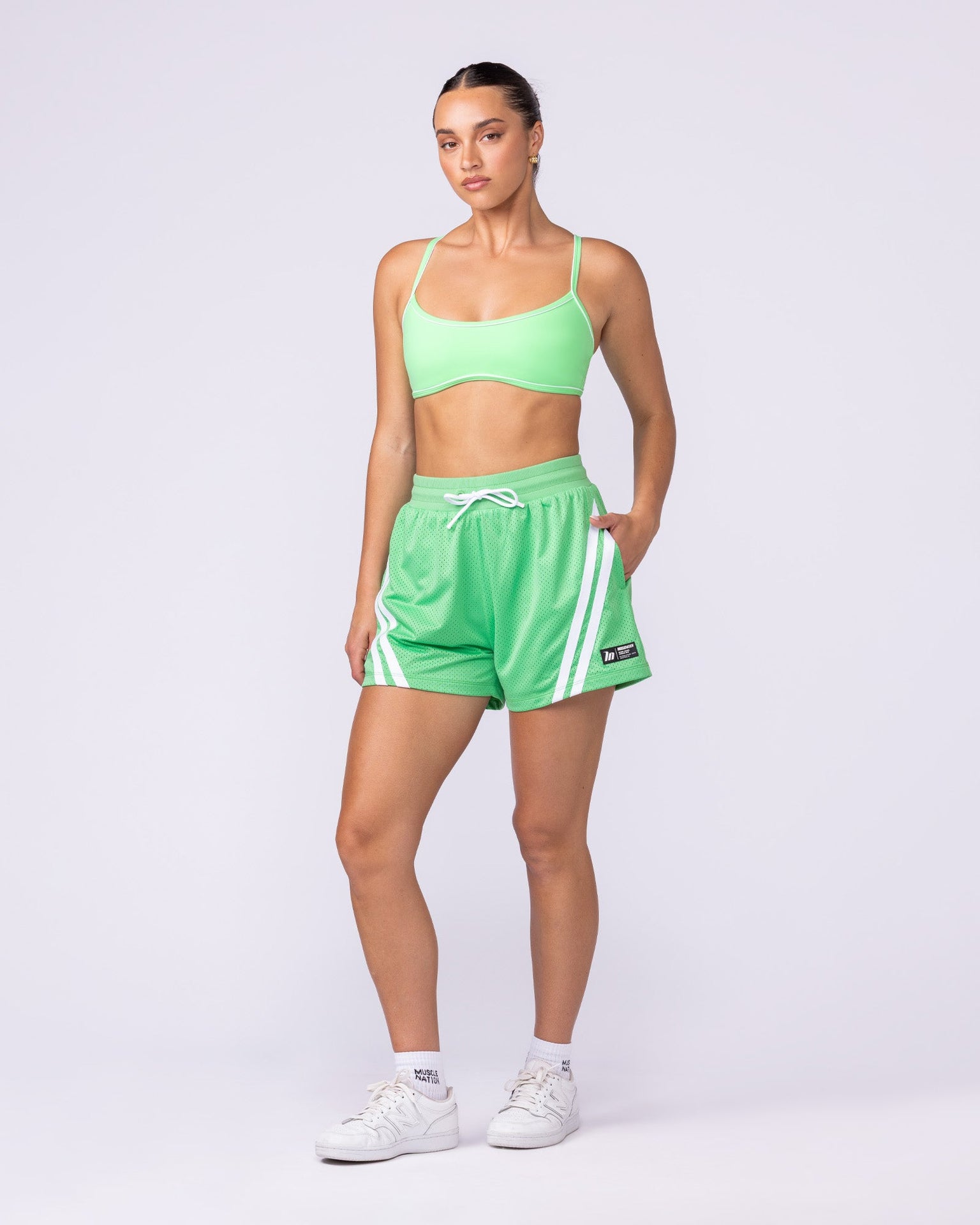 Baller 3" Shorts - Neon Apple-Shorts-XXS-112513NEOAPPL-XXS-MNAPPRL44698-5-Muscle Nation