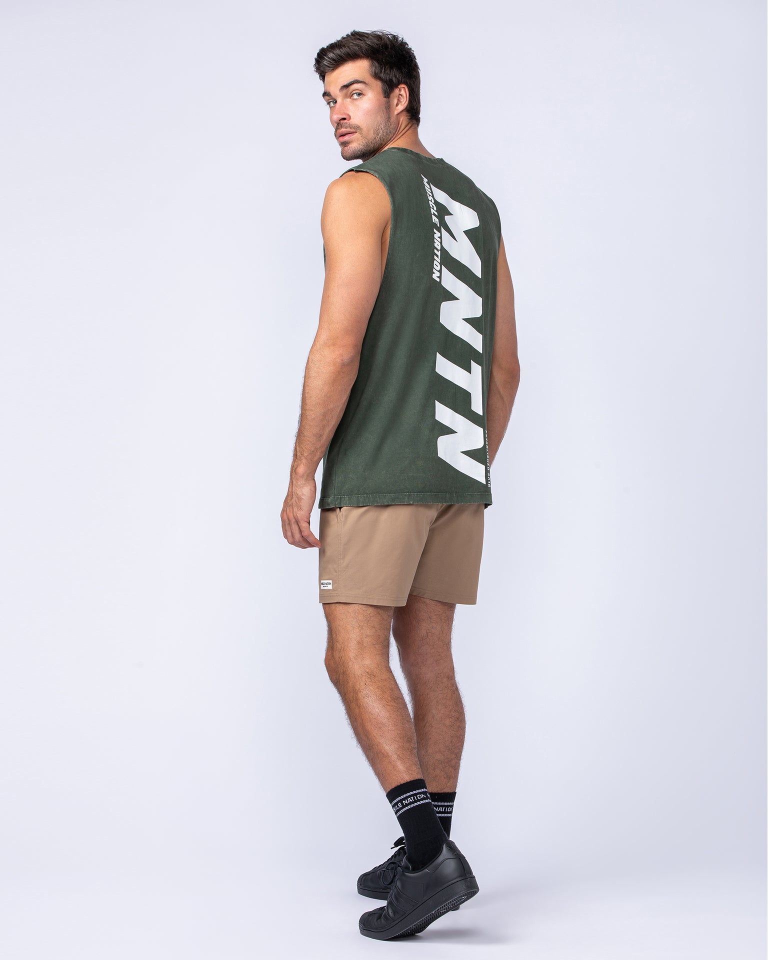 Daily 4" Shorts - Tan-Shorts-S-112482TAN-S-MNAPPRL35522-6-Muscle Nation