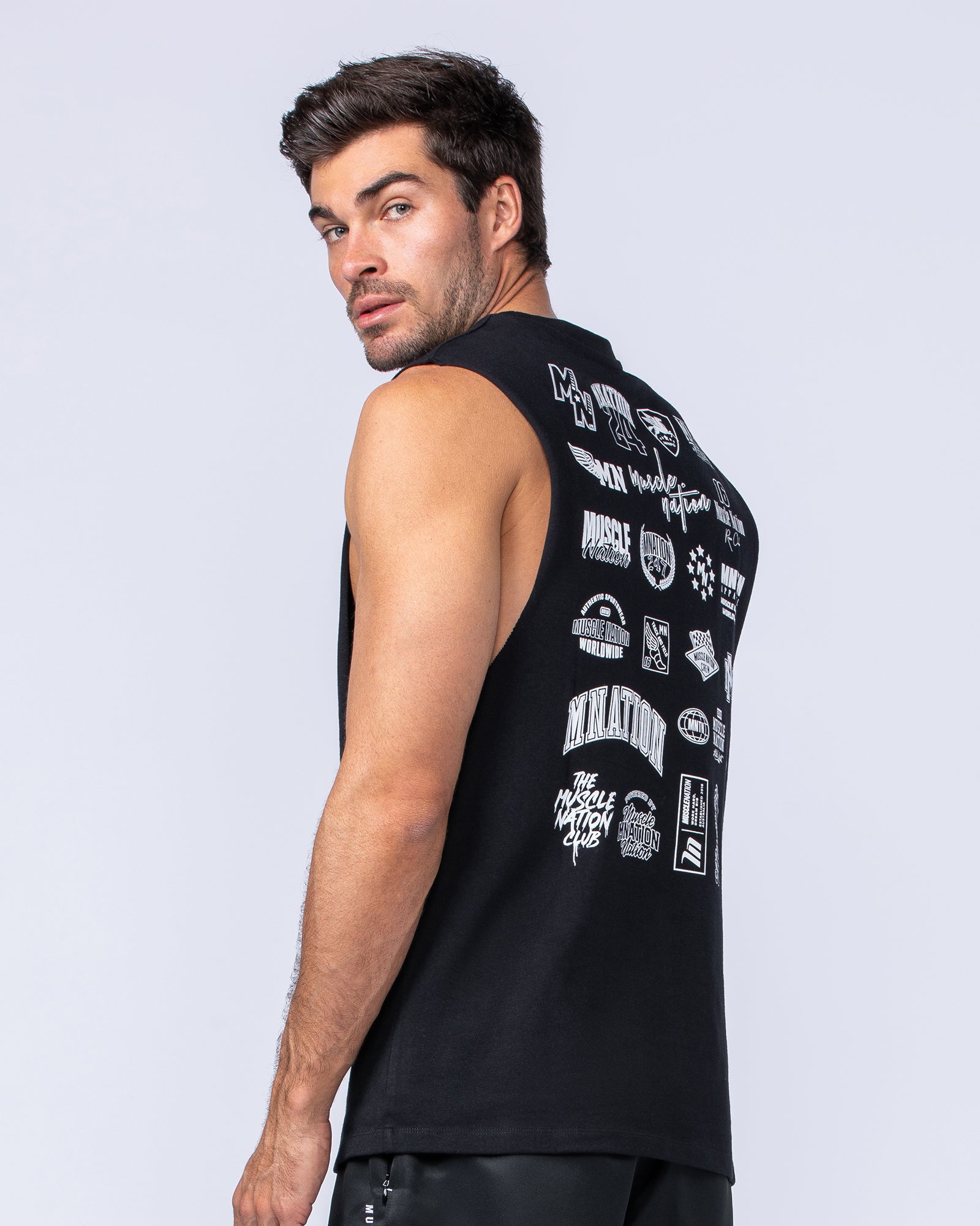 Arena Muscle Tank - Black-Singlets & Tanks-S-112470BLK-S-MNAPPRL34933-2-Muscle Nation