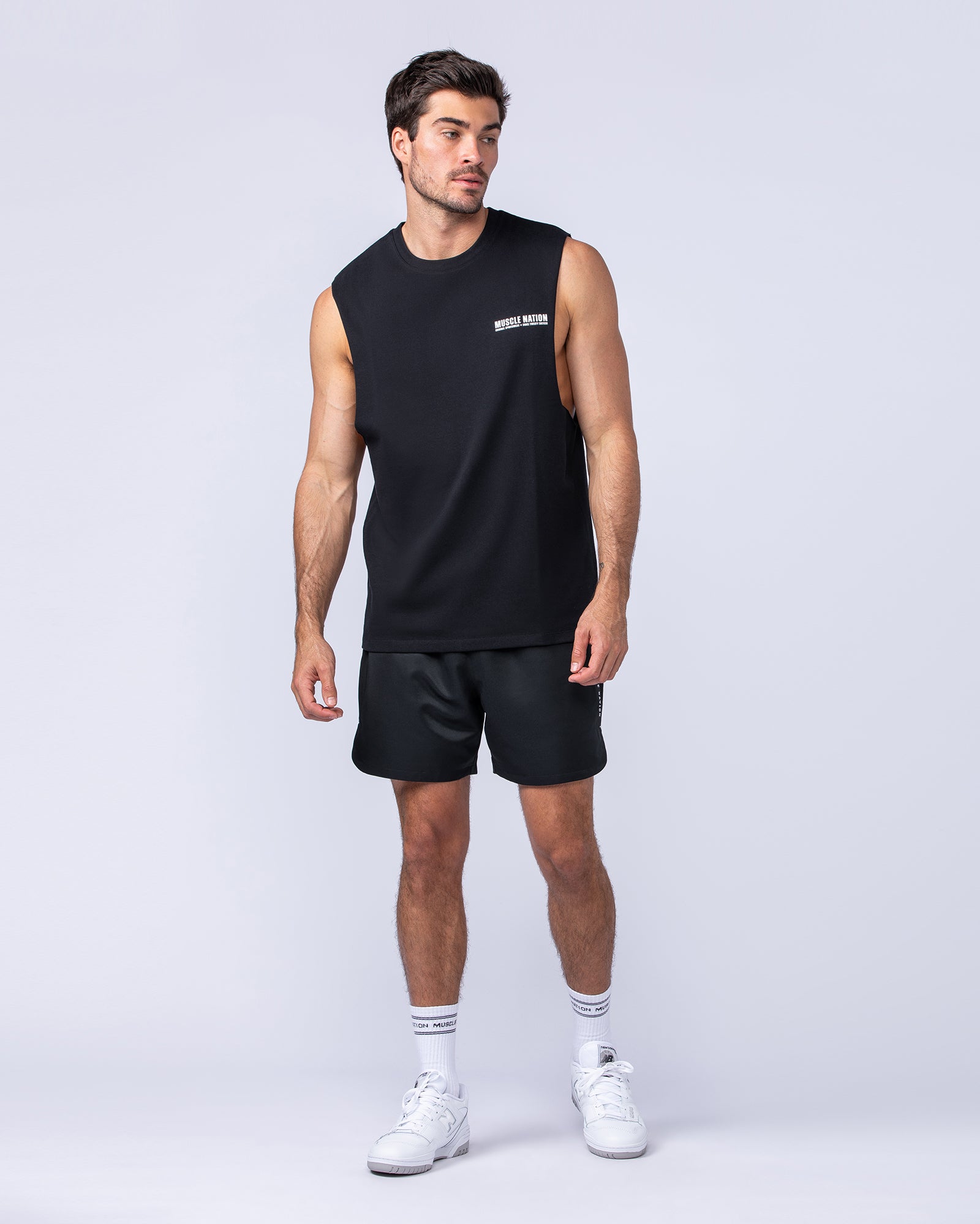 Arena Muscle Tank - Black-Singlets & Tanks-S-112470BLK-S-MNAPPRL34933-6-Muscle Nation
